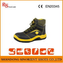 Black Action Leather Steel Toe Safety Jogger Shoes RS045
